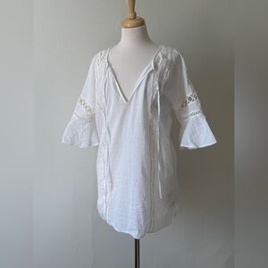 Victoria’s Secret White Cotton Swiss Dot Beach Cover-Up | XS/S